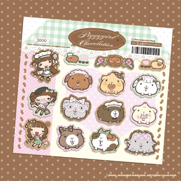 invader darling - chocolatier sticker