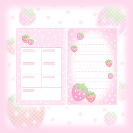 creamy milky - a7 strawberry star diary refill