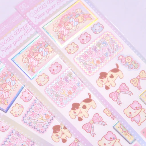 ♡ Pearly Button - 2025 Happy New Year Sticker