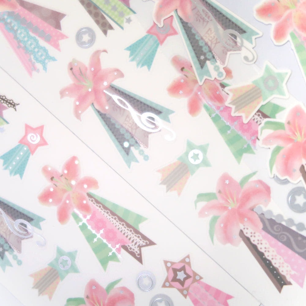 st2krs - lily rosette sticker sheet