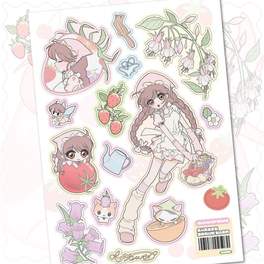 dociofdreams - flower shower sticker sheet