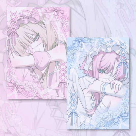 qzzling - ribbon angel postcard set