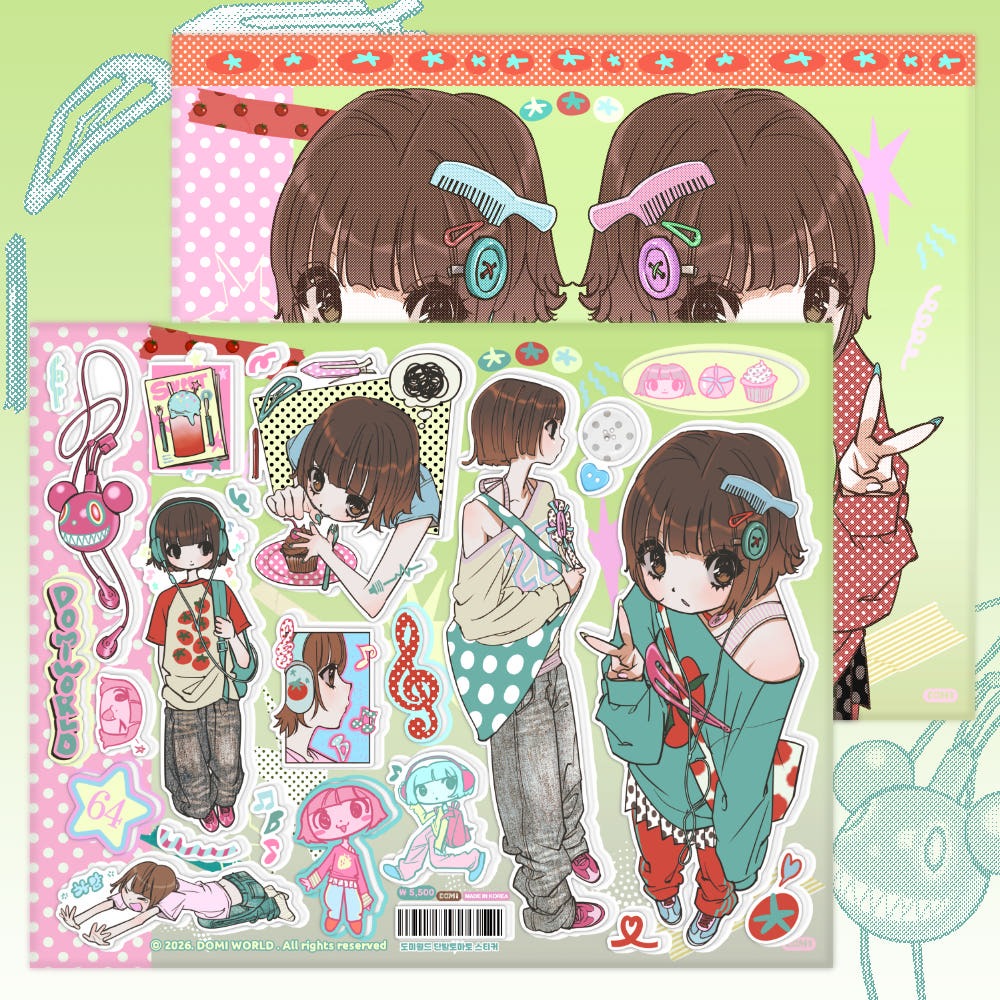 domi world - bob tomato sticker sheet