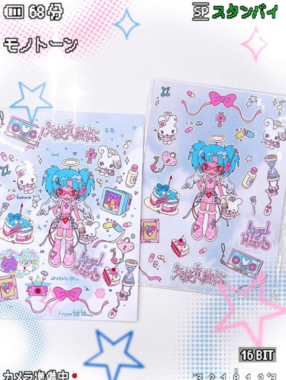 Sunonebird x Tiantian com angel heart sticker