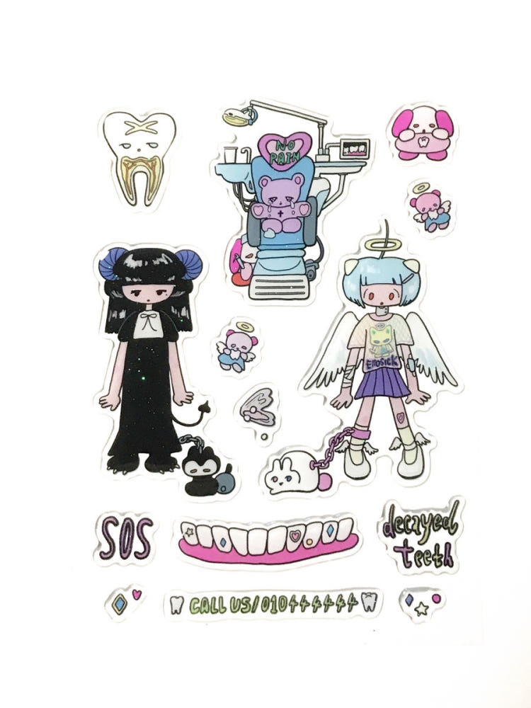 Sunonebird - SOS ! 3D glitter sticker