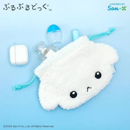 Buruburu dog string face plush pouch