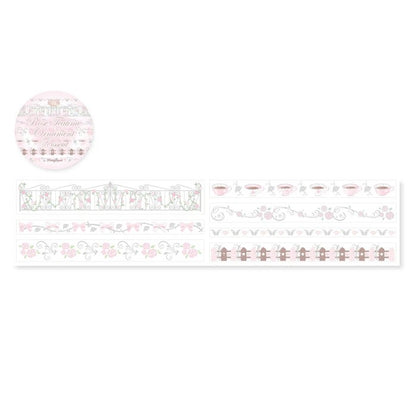 Pearly Button - Rose tea time ornament kisscut tape