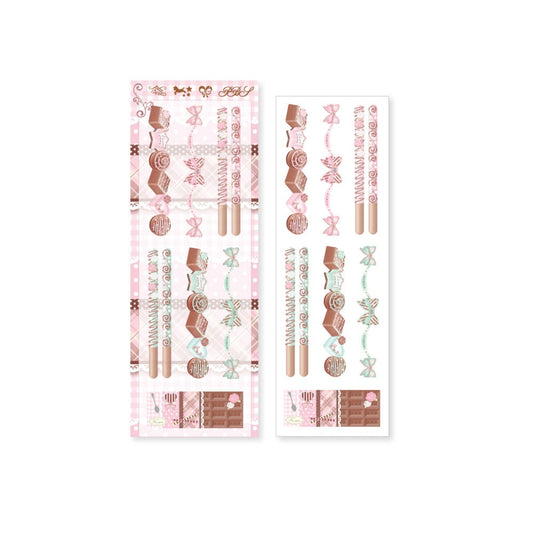 Pearly Button - pink cococa sweets sticker