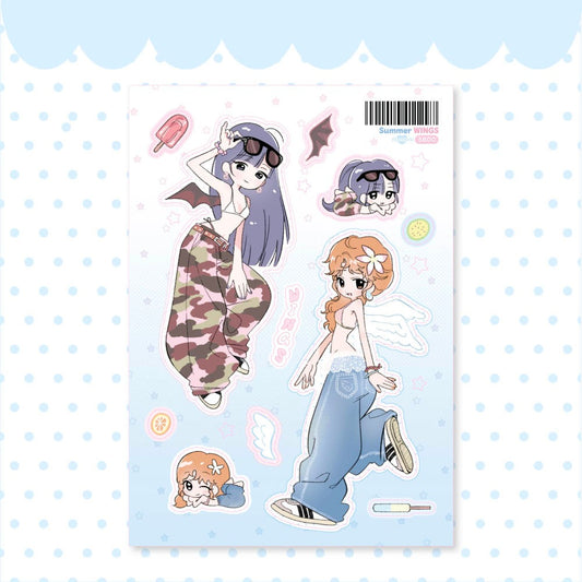 ricomaru - summer wings sticker sheet