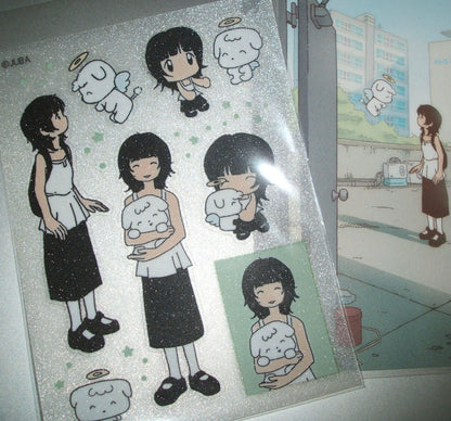 JUBA - Reunion Glitter Transparent Removable Sticker