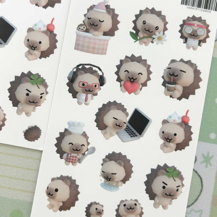 dekho bokho - 3D hedgehog sticker
