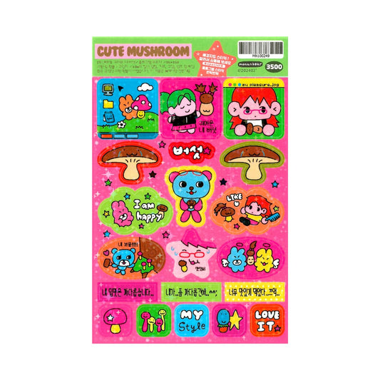 monanbear -  mushroom sticker