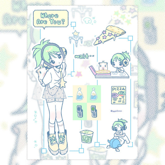 yyoinnn - where are you sticker sheet