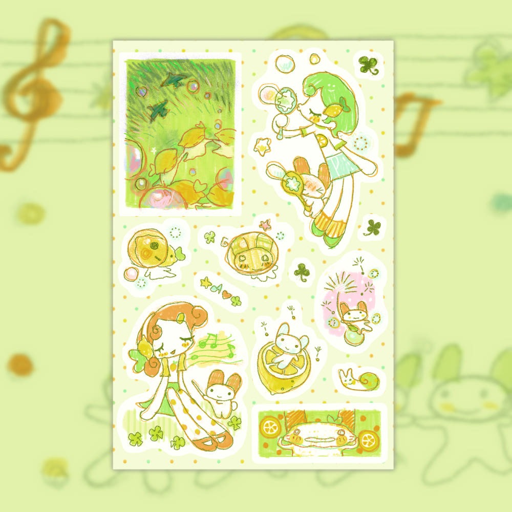 zalza - lemon sticker sheet