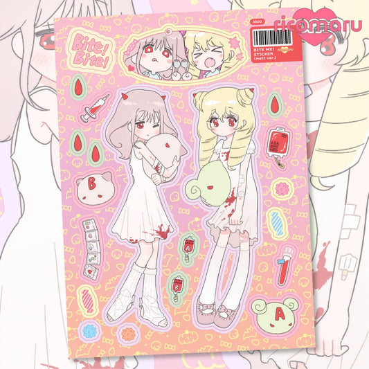 ricomaru - bite me sticker sheet