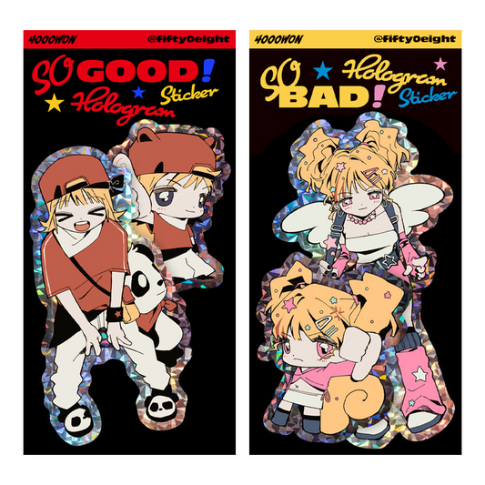Siljong - so good bad hologram die cut sticker