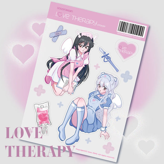 dociofdreams - love therapy sticker sheet