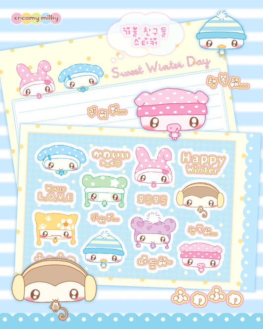 Creamy milky - Winter friends sticker
