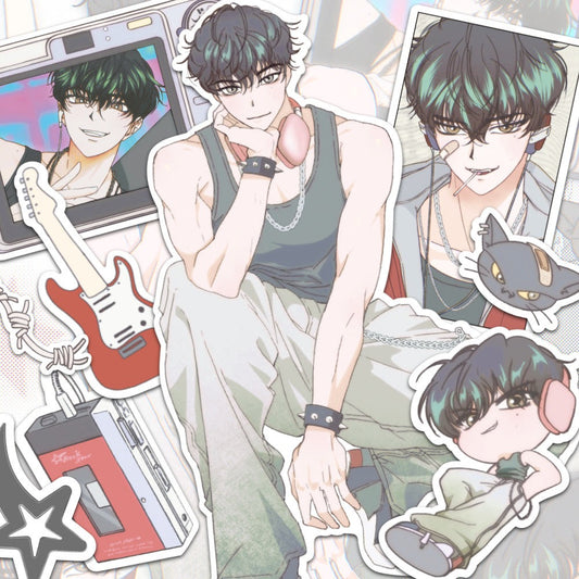 dociofdreams - gaze on him sticker sheet