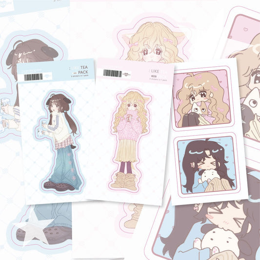 ricomaru - like tea sticker sheet