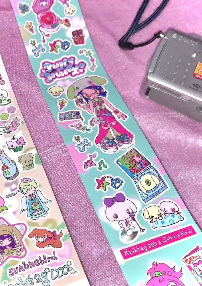 Sunonebird x Hashtag DDD puppy society roll sticker tape