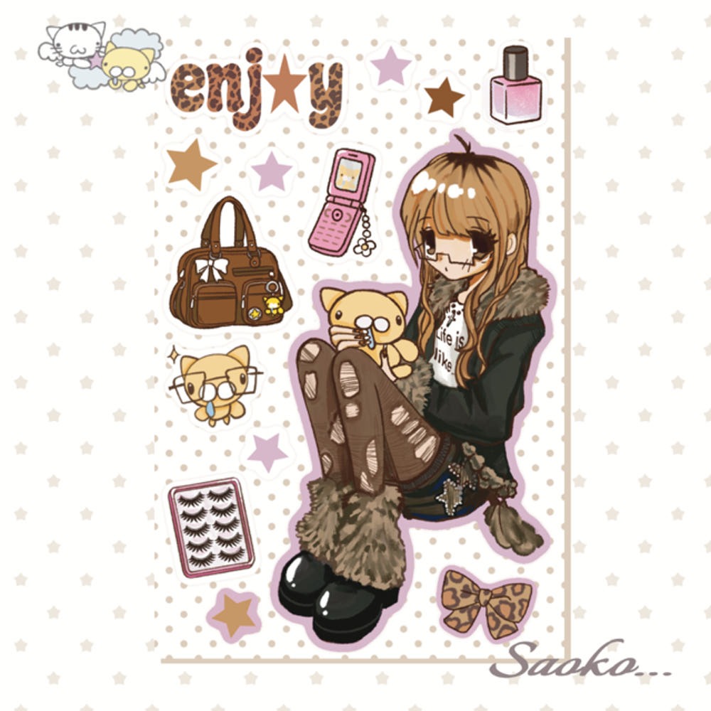 Saako - Enjoying Autumn Sticker