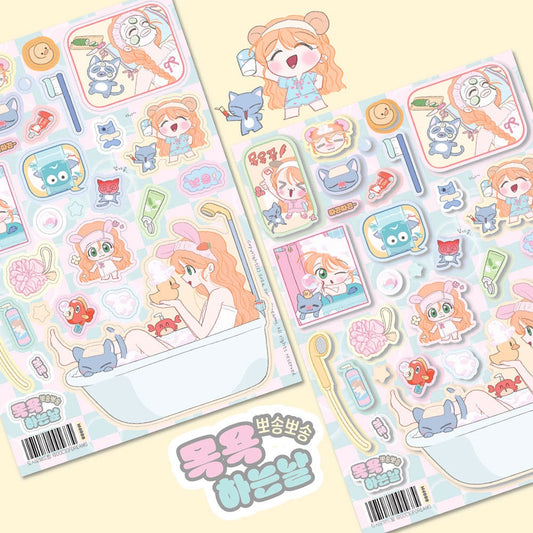 dociofdreams - shower sticker sheet
