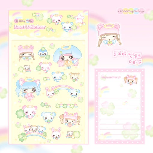 creamy milky - clover angels sticker