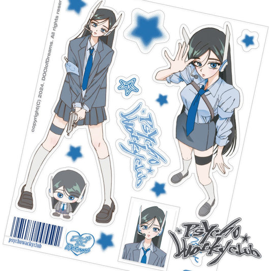 dociofdreams - wacky club mika sticker sheet