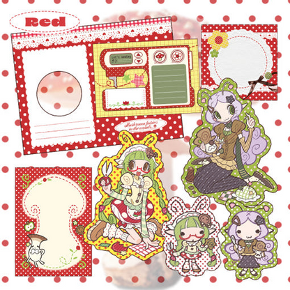 invader darling - mushroom fairy die cut sticker