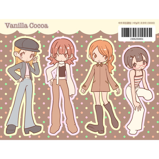 heartwarmingclub - vanilla cocoa sticker sheet