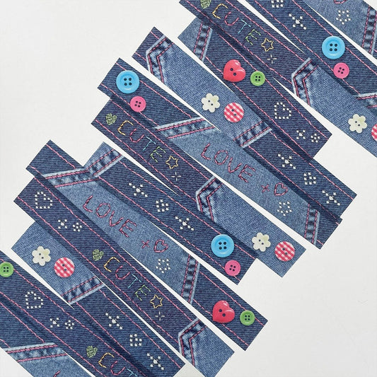 Bit By Bit - denim masking tape