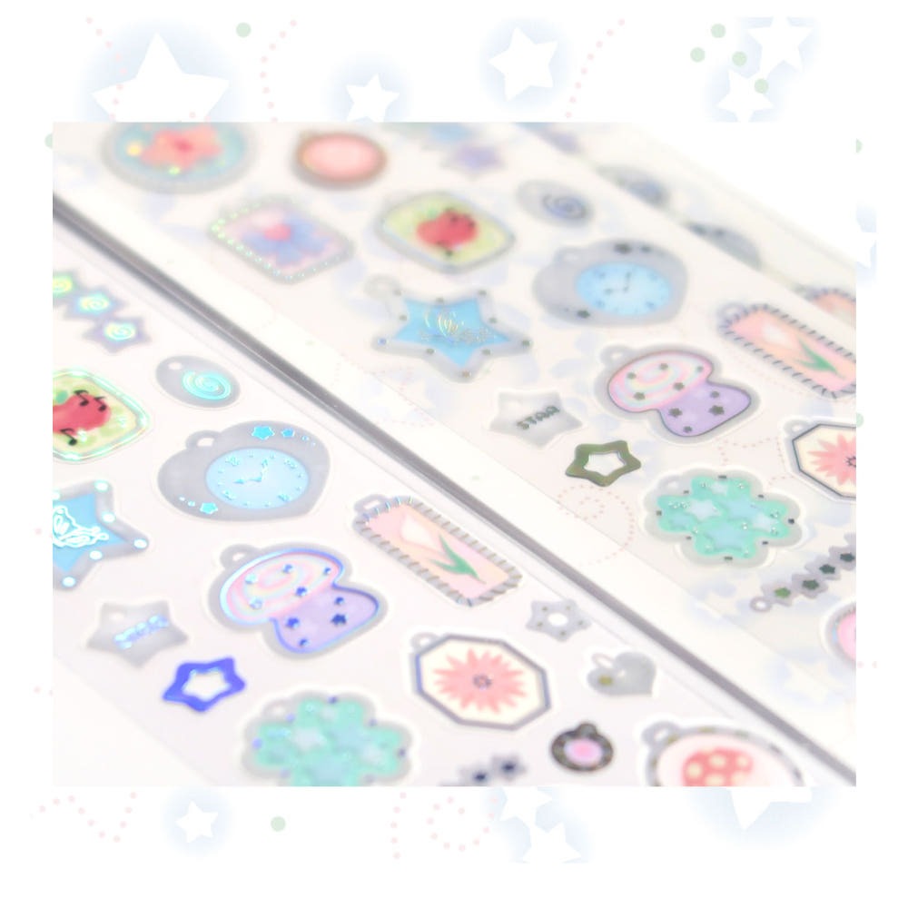 st2krs - amour charms sticker sheet