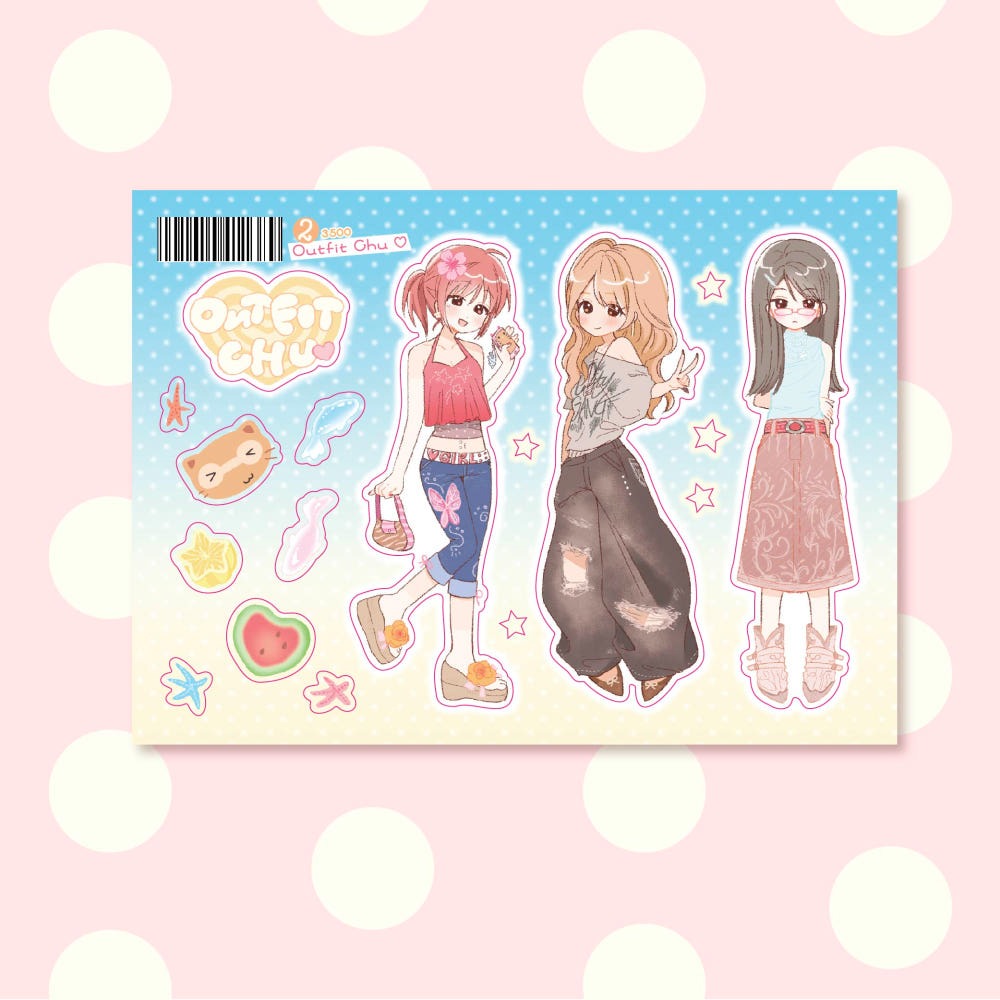 ricomaru - outfit chu 2 sticker sheet