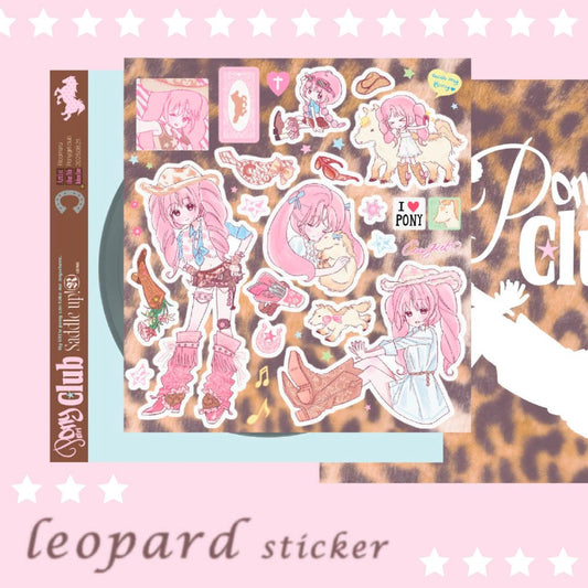 ricomaru - pony girl sticker sheet