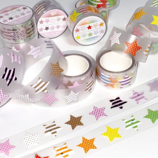 Blackletter - Stripes circle star kisscut tape