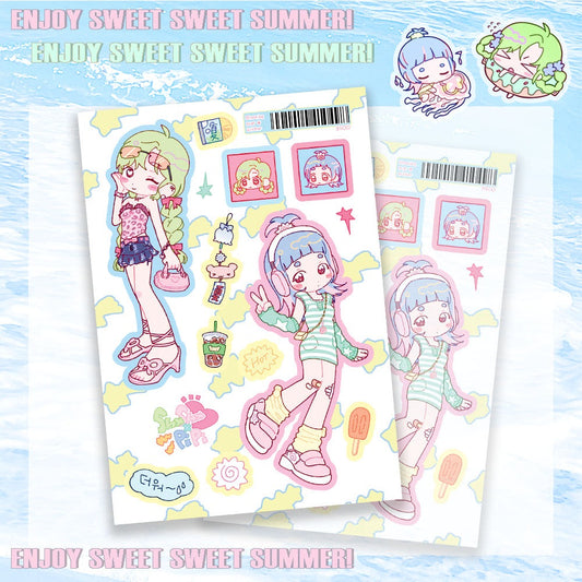 ricomaru - shooting star sticker sheet
