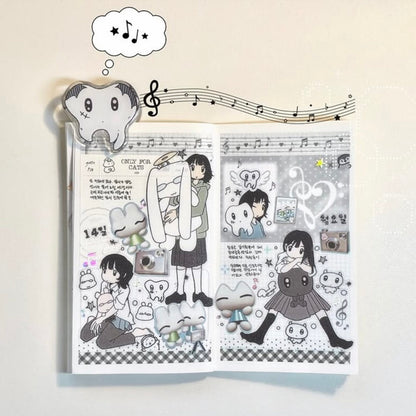JUBA - Hug glitter transparent removable sticker