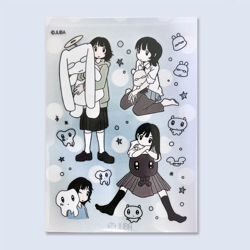 JUBA - Hug glitter transparent removable sticker