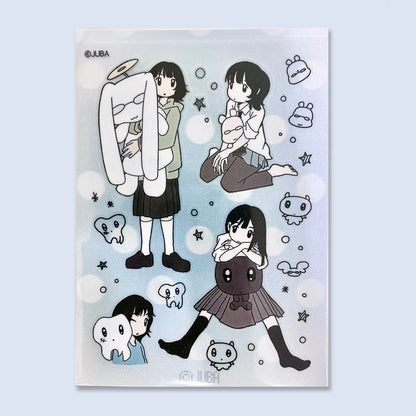 JUBA - Hug glitter transparent removable sticker