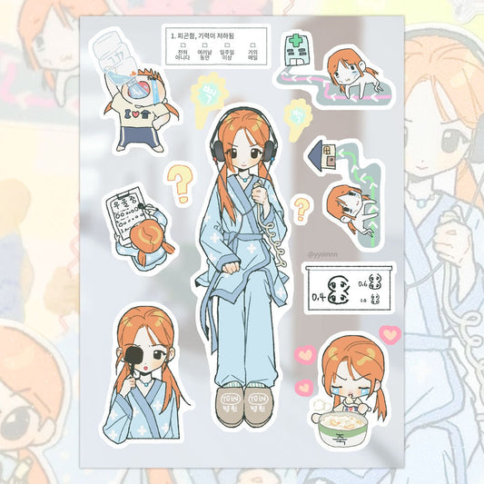yyoinnn - health checkup 3 sticker sheet
