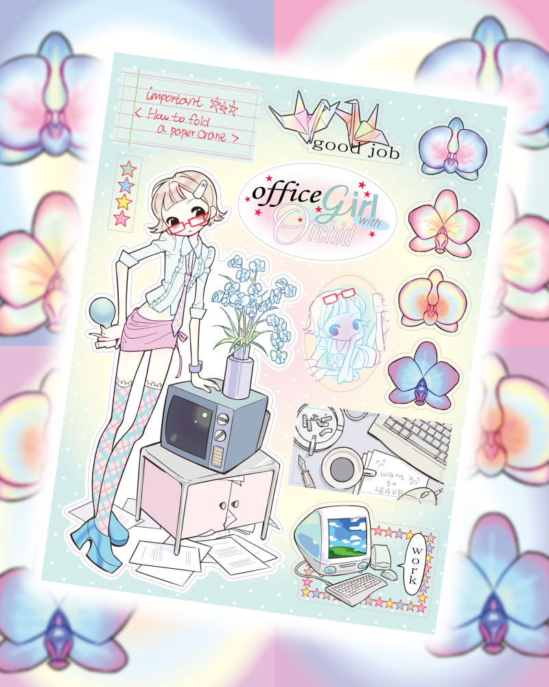 Miihii - Office Orchid sticker