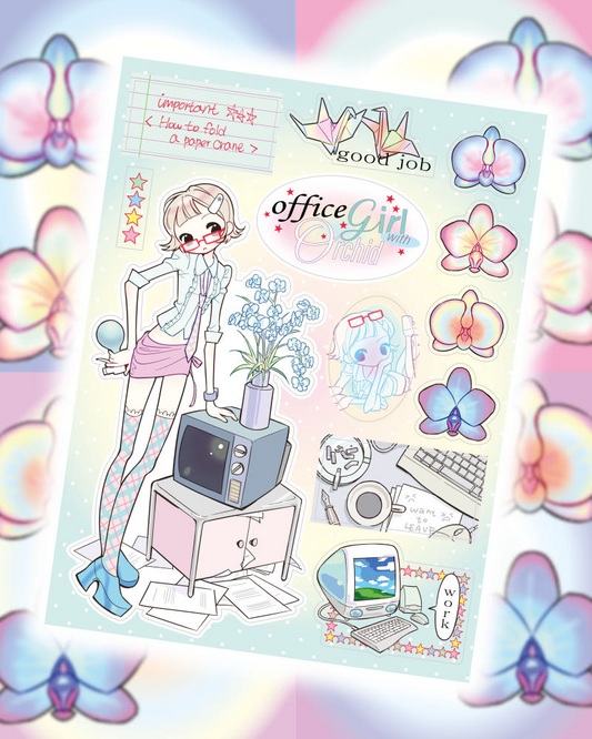 Miihii - Office Orchid sticker