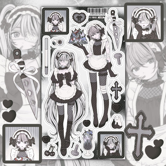 sinekeem - dark maid sticker