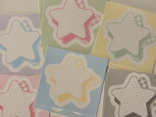 happiest fluffy shop - star layered memo sheet sticker