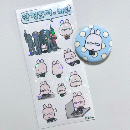 JUBA - Glasses Rabbit's Day Removable Sticker