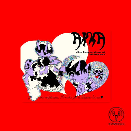 GOGO!project - devil hologram die cut sticker