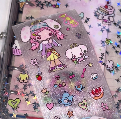 Sunonebird x Hello smile bunny and cat roll sticker tape