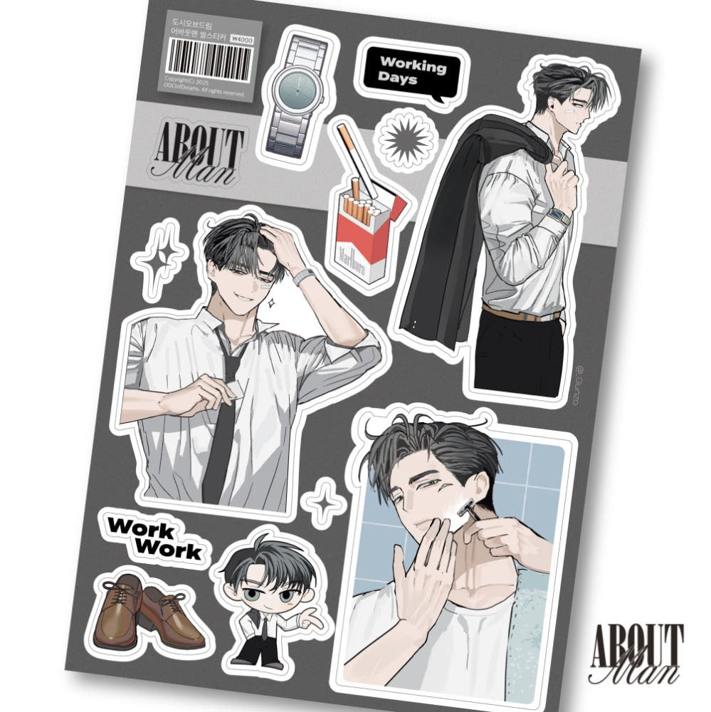 dociofdreams - about men sticker sheet