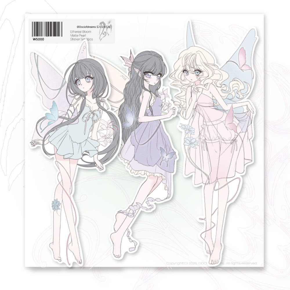 dociofdreams - ethereal bloom die cut sticker sheet